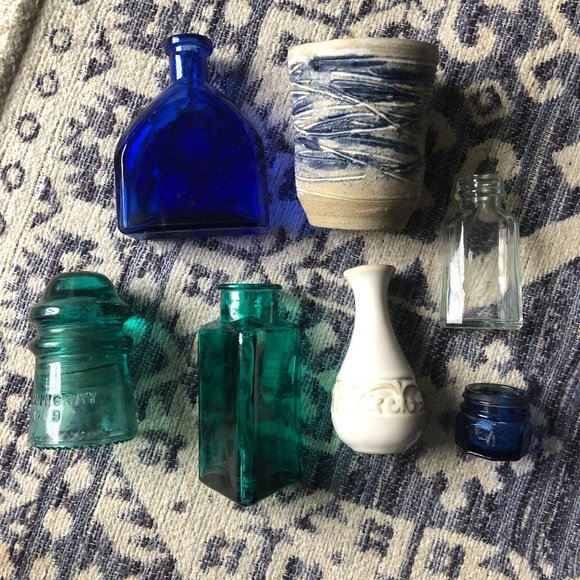 None Other - Lot of 7 Glass and Ceramic Bottles